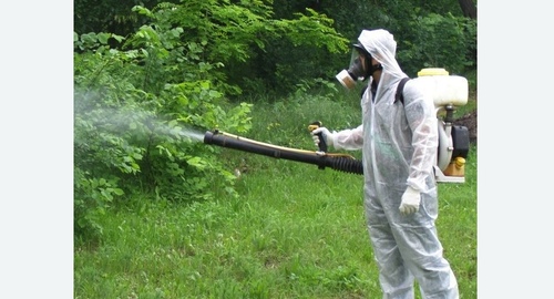 Дезинфекция территории от клещей. Неман
